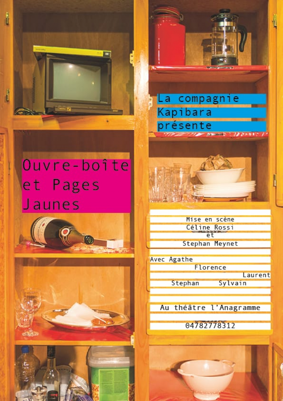 Ouvre-boîte et pages jaunes - Afiche