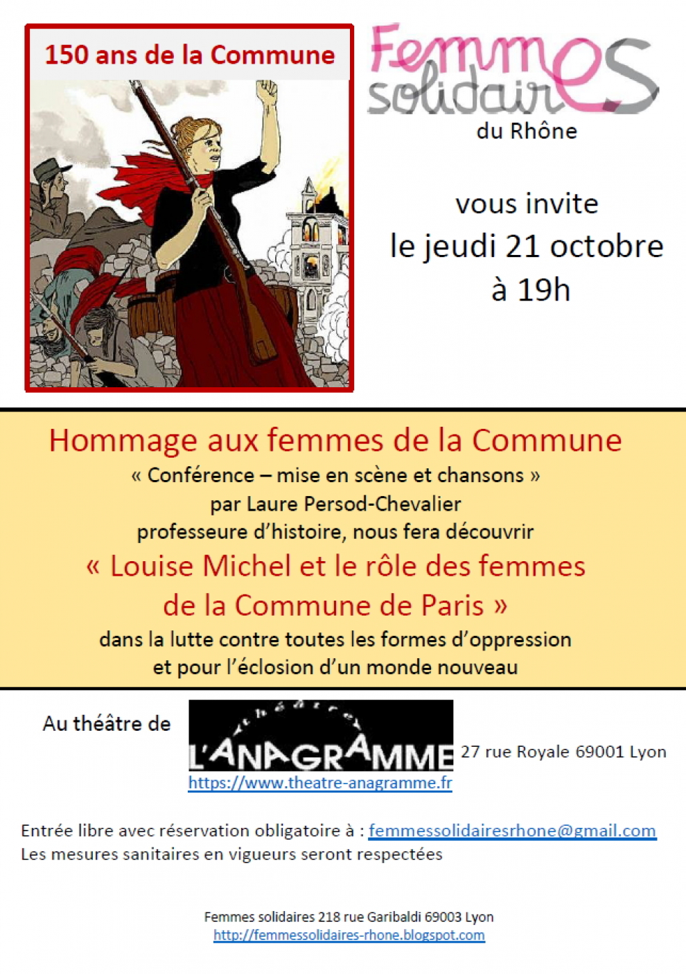 Louise Michel et le rôle des femmes dans la Commune - Affiche